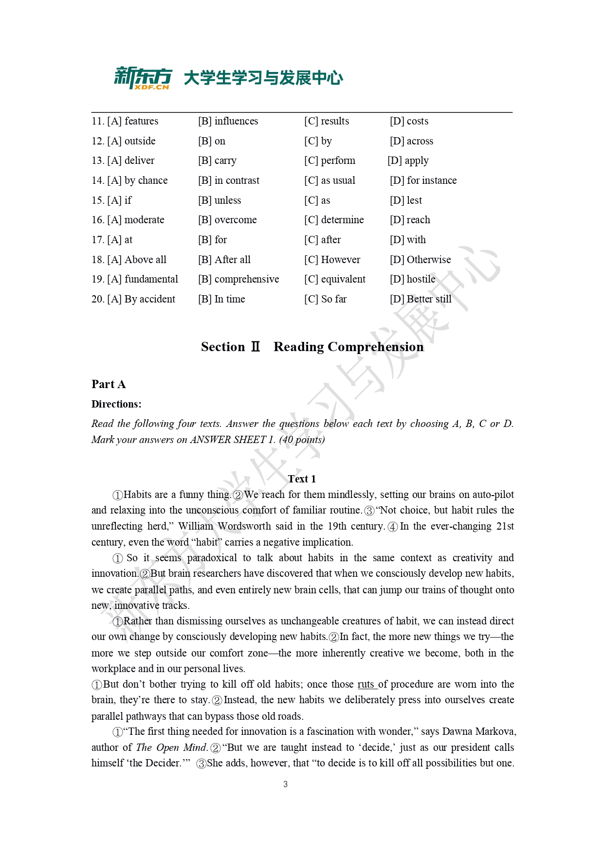 2009年考研英语一真题