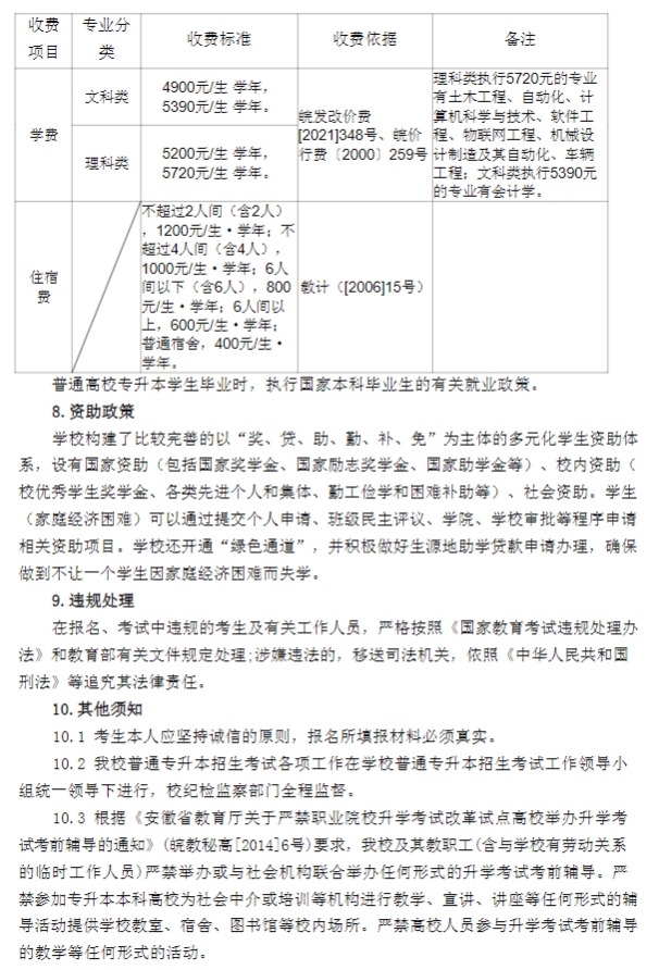 2024年安徽工业大学专升本招生简章12