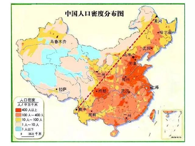 人口地理分界线_“胡焕庸线”——中国人口地理分界线