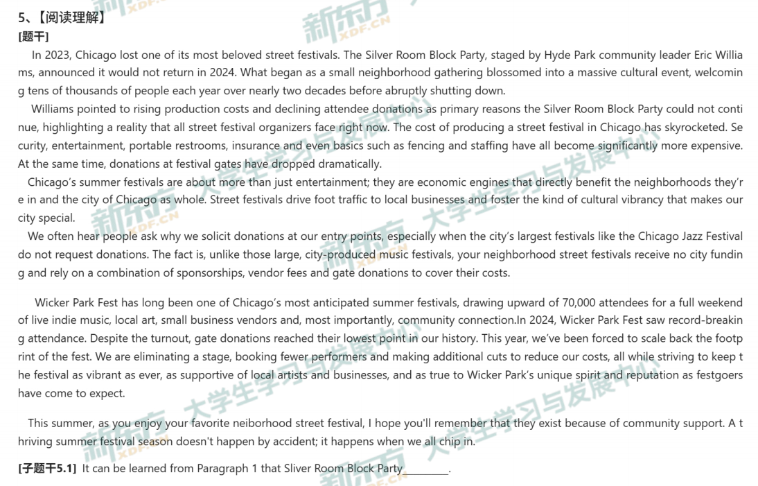 2026年考研英语二阅读Text4试题及答案解析完整版（新东方版）