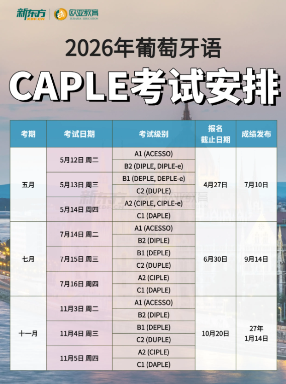 2026葡萄牙语考试时间