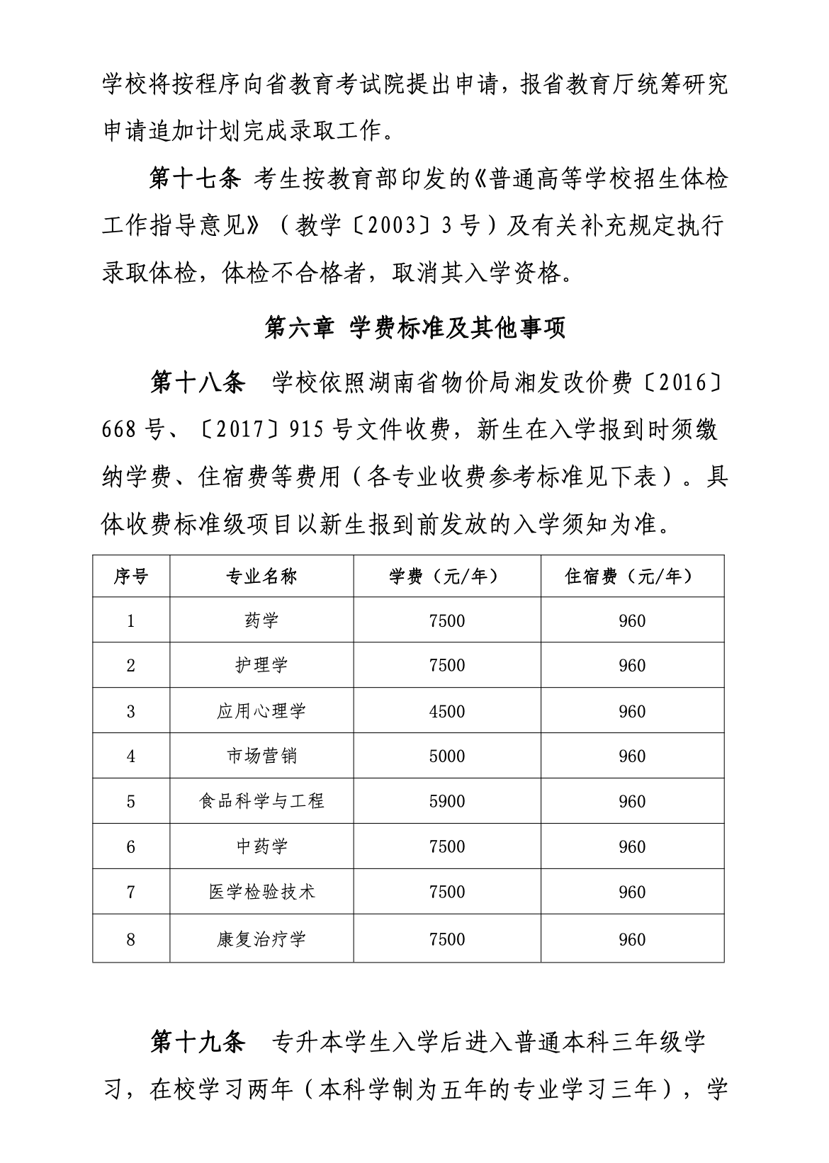 2023年湖南中医药大学专升本招生简章