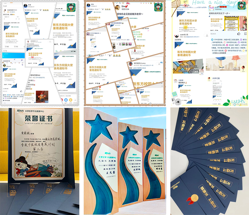 新东方官方录取通知书与荣誉证书