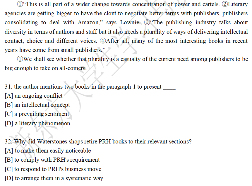 2023年考研英语一阅读Text3试题下载