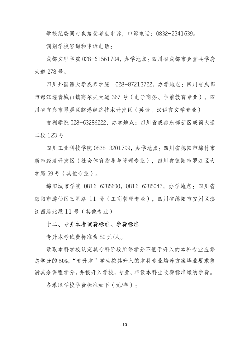 2023年内江师范学院专升本招生简章